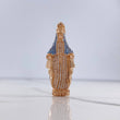 Dije Virgen Milagrosa 7.45gr / 5.2cm / Circones Blancos Azules Oro Rosa $