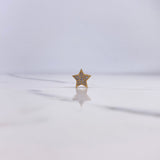Charm Star 2.1gr / 1.1cm / Blue Yellow Zircons Yellow Gold $