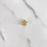 Charm Star 2.1gr / 1.1cm / Blue Yellow Zircons Yellow Gold $