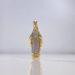 Pendant Miraculous Virgin 7.55gr / 5.2cm / White and Blue Zircons Two Yellow and White Golds $