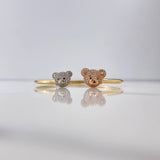 Bracelet Bear Hug 8.3gr / 16cm / White Black Zircons Three Golds $