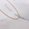 Cadena Figaro 1.4gr / 45cm / 1.3mm Oro Rosa +1 $