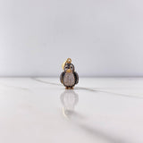 Pendant Penguin 3.75gr / 2.7cm / Black and White Zircons Two Yellow and White Golds $
