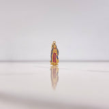Dije Virgen Guadalupe 1.65gr / 2.7cm / Circones Azules Fucsias Oro Amarillo &