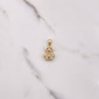 Pendant Bear 3.45gr / 2.5cm / Blue White Zircons Yellow Gold &