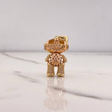 Pendant Astronaut 11.55gr / 3.8cm / White Blue Zircons Two Yellow White Golds (Offer) $