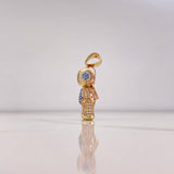 Pendant Astronaut 11.55gr / 3.8cm / White Blue Zircons Two Yellow White Golds (Offer) $