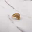 Hippo Ring 7.95gr / Size 8 1/4 / Pink and Black Zircons Yellow Gold &