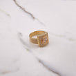 Anillo Sello Helice 9.1gr / T10 / Circones Blancos Tres Oros &