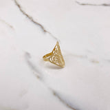 Arabesque Ring 2.55gr / Size 7 1/2 / Yellow Gold &