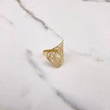 Arabesque Ring 2.55gr / Size 7 1/2 / Yellow Gold &