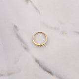 Iron Ring 1.75gr / Size 7 3/4 / White Zircons Two Yellow and White Golds &