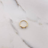 Infinity Ring 1.85gr / Size 6 / Colored Zircons Two-tone Yellow and White Gold &