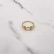 Infinity Ring 1.85gr / Size 6 / Colored Zircons Two-tone Yellow and White Gold &