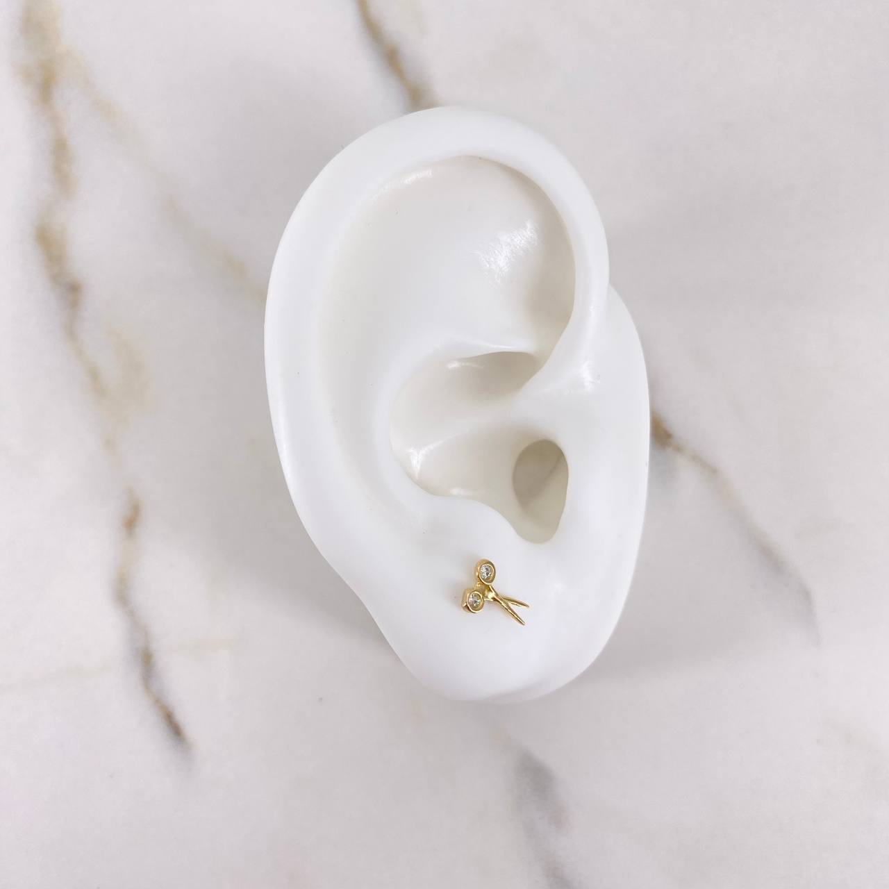 Topos Tijeras 0.7gr / Circones Blancos Oro Amarillo $