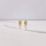 Stud Earrings Earrings 1gr / White Zircons Yellow Gold $
