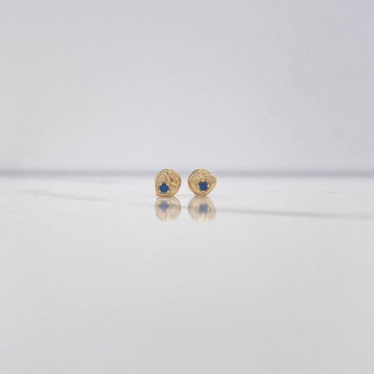 Topos Corazon 0.8gr / Circon Azul Oro Amarillo &