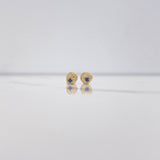 Topos Corazon 0.8gr / Circon Azul Oro Amarillo &