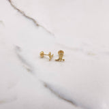 Stud Earrings Boots 1.1gr / Yellow Gold &