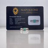 Solitaire Solitaire Double Line 3.56gr / Size 5 1/2 / Emerald 0.45 Qts White Gold (Jewelry Offer) &