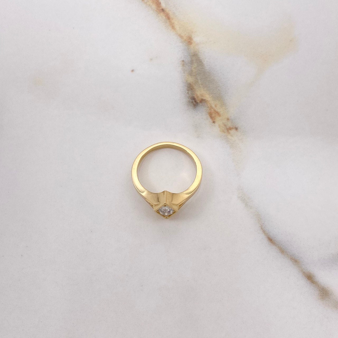 Solitaire Solitaire Marquise 4.94gr / Size 6 1/4 / Diamond 0.46 Qts Yellow Gold (Jewelry Offer) &