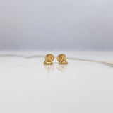 Stud Earrings Triangle 0.6gr / Yellow Gold Dots $