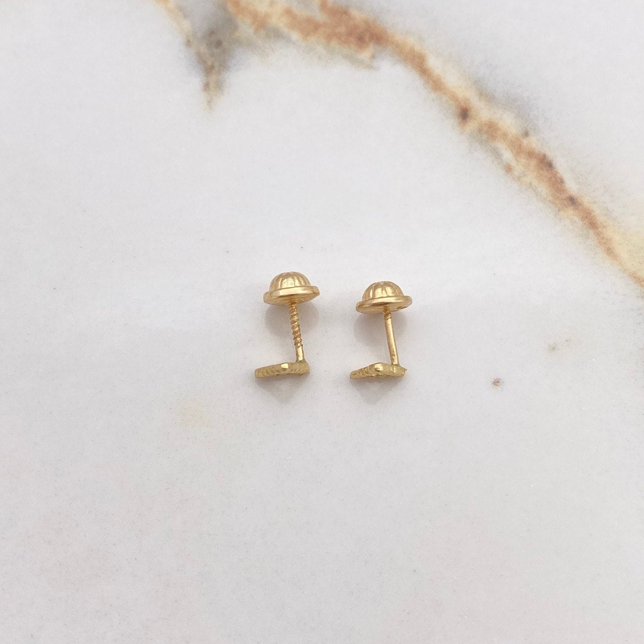 Stud Earrings Triangle 0.6gr / Yellow Gold Dots $