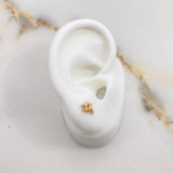 Stud Earrings Studs 0.85gr / White Zircons Yellow Gold $