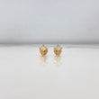 Stud Earrings Cruz Beads 0.9gr / White Zircon Yellow Gold $