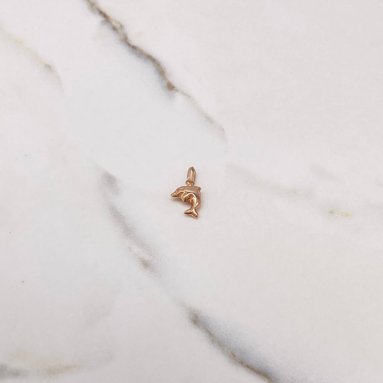 Pendant Dolphin 0.4gr / 1.8cm / Smooth Rose Gold $