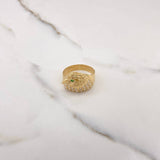Eagle Ring 6.3gr / T11 / White Zircons Yellow Green Gold $