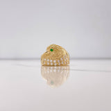 Eagle Ring 6.3gr / T11 / White Zircons Yellow Green Gold $