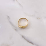 Eagle Ring 6.3gr / T11 / White Zircons Yellow Green Gold $
