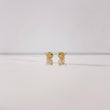 Stud Earrings Mariposa 0.65gr / Green Zircon Yellow Gold $