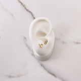 Stud Earrings Mariposa 0.65gr / Green Zircon Yellow Gold $