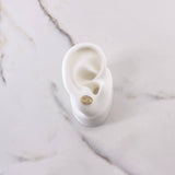 Stud Earrings GC 1.4gr / White Zircons Yellow Gold &