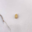 Charm Girl 1.9gr / 1.1cm / White Zircons Yellow Gold $