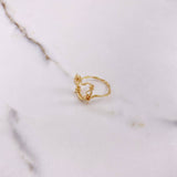 Wire Heart Ring 2.15gr / T5 1/4 / Yellow Gold &