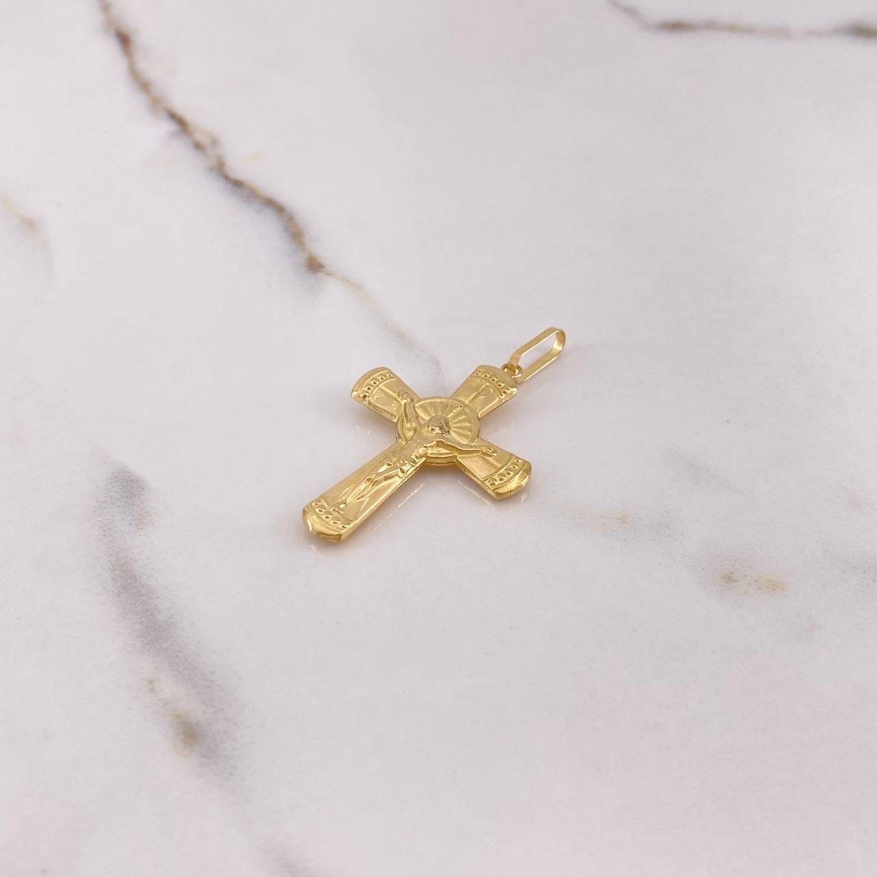 Pendant Cruz Cristo 1.85gr / 4.3cm / Stamped Yellow Gold &