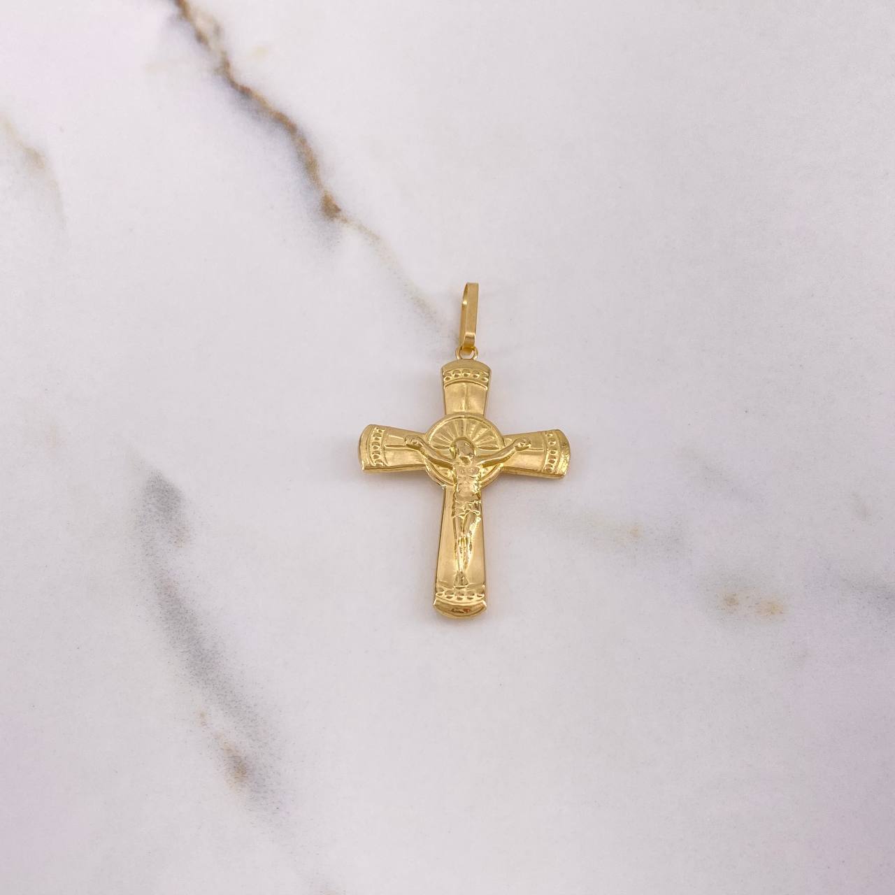 Pendant Cruz Cristo 1.85gr / 4.3cm / Stamped Yellow Gold &