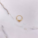 Solitaire Ring 1.95gr / Size 6 1/4 / White Zircon Yellow Gold &