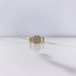 Anillo Sello Banda 3.9gr / T7 / Circones Blancos Dos Oros Amarillo Blanco $