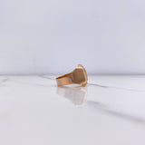 Virgin del Carmen Signet Ring 3.8gr / Size 8 3/4 / Smooth Rose Gold $