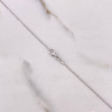 Cadena Militar 2.35gr / 50cm / 1mm Bola Diamantada Oro Blanco +3 &