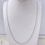 Cadena Militar 2.35gr / 50cm / 1mm Bola Diamantada Oro Blanco +3 &