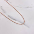 Cadena Militar 5.35gr / 60cm / 1mm Bola Diamantada Oro Rosa +3 $