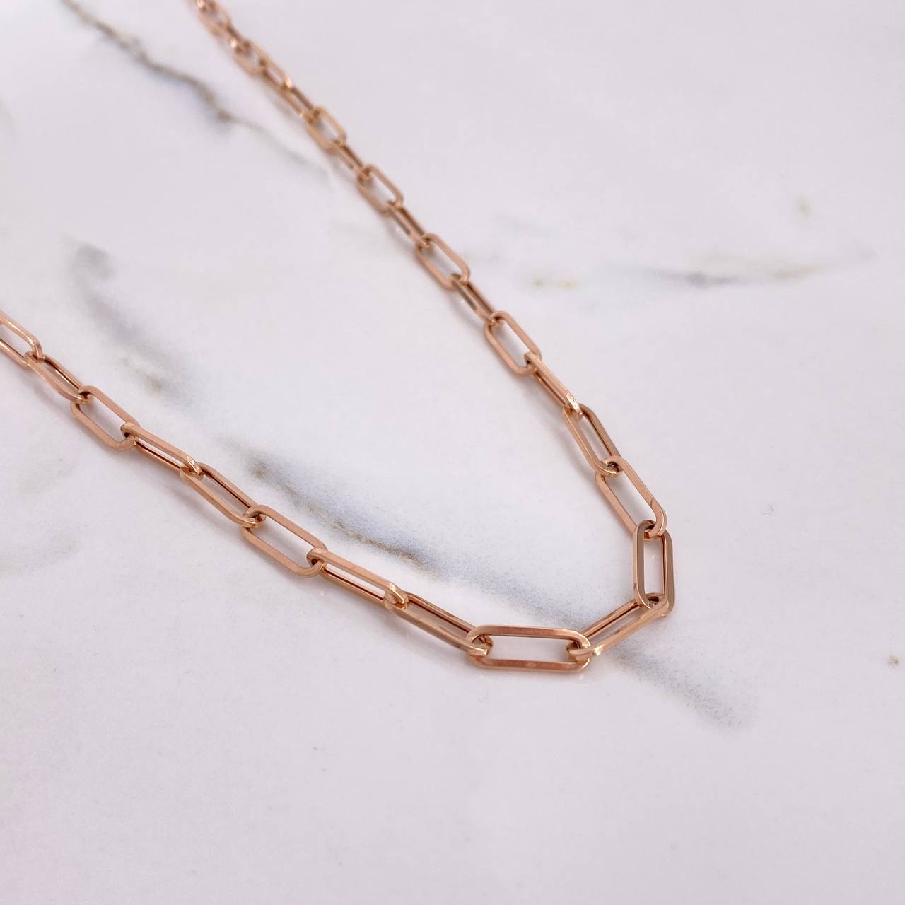 Paperclip Chain 9.7gr / 60cm / 5mm Rose Gold +3 &