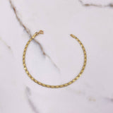 Flat Anchor Bracelet Striped 4.9gr / 19cm / 2mm Yellow Gold $