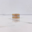 Ring Strap Crown RX 8gr / T6 / White Zircons Three Golds $