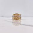 Anchor Ring 9.45gr / T10 / White Zircons Three Golds $